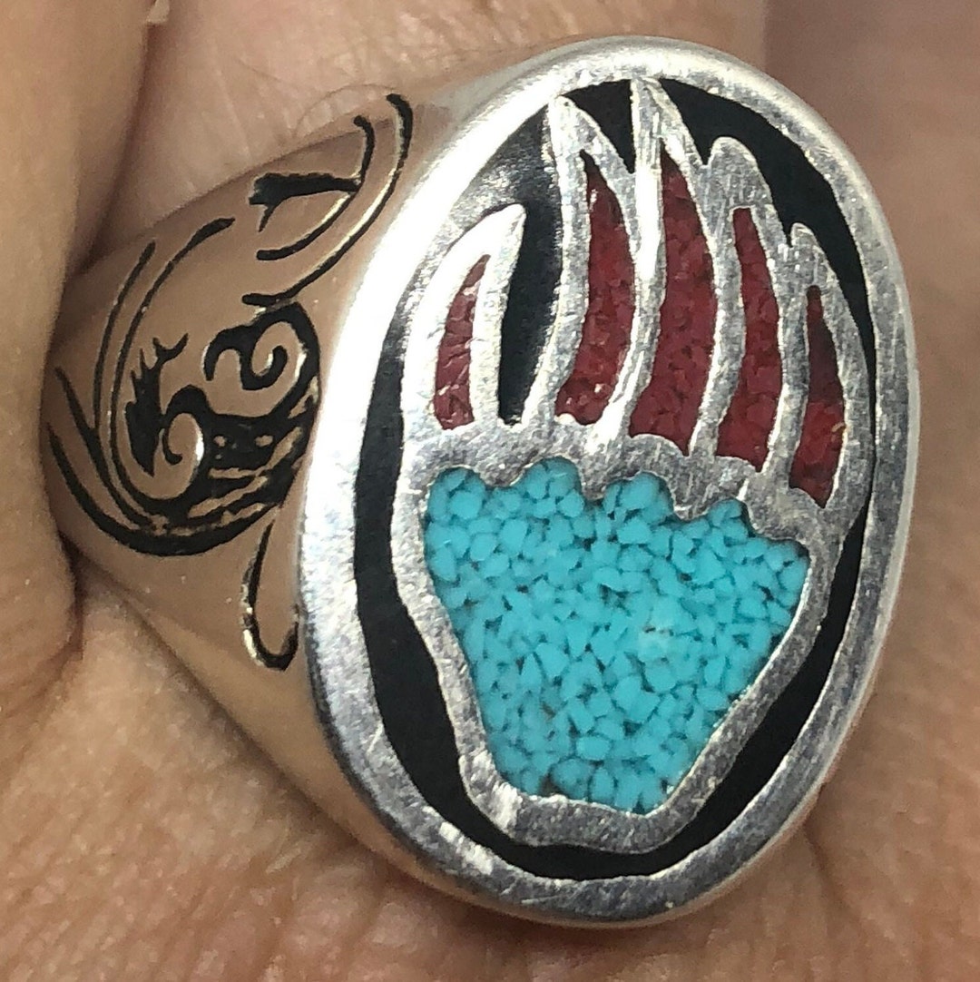 Native american bear ring hot sale