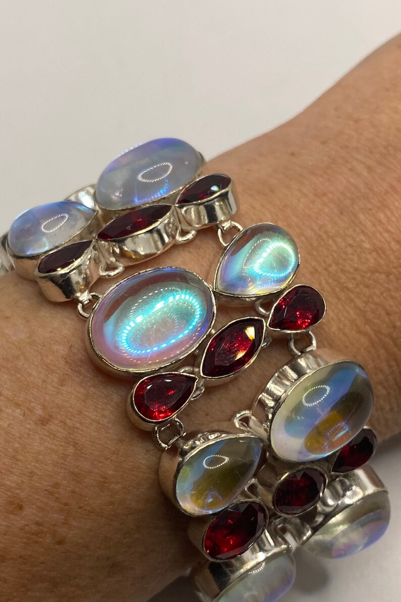 Vintage Opal Glass shops Statement Bracelet