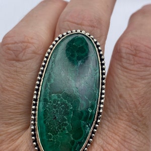 Vintage malachite Ring Size 6.5