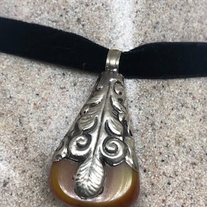 Vintage Tibetian Amber Pendant