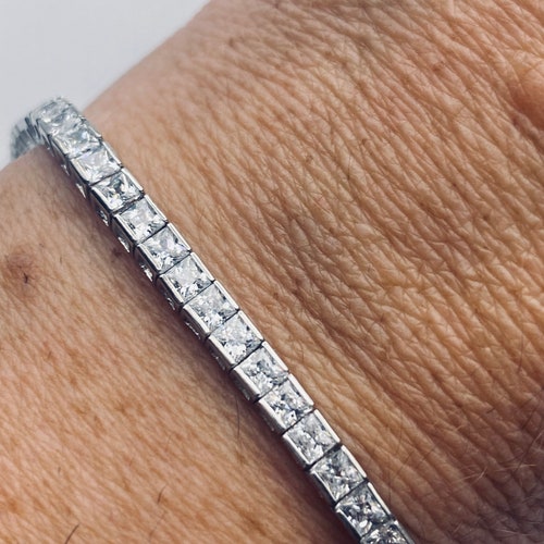 Vintage Cubic Zirconia shops Bracelet 925 Sterling Silver