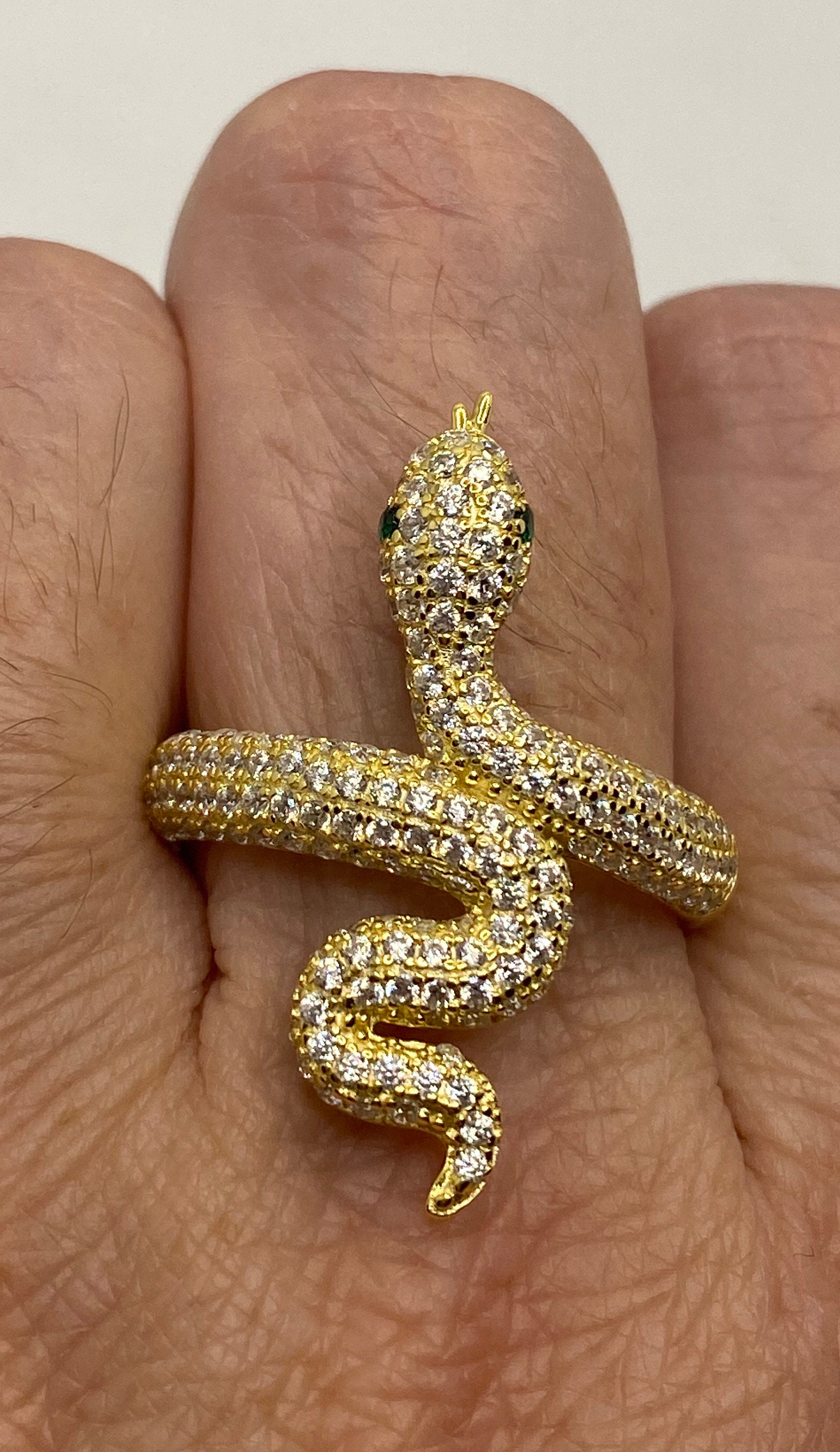 Louis Vuitton Monogram Snake Ring - Gold-Tone Metal Cocktail Ring