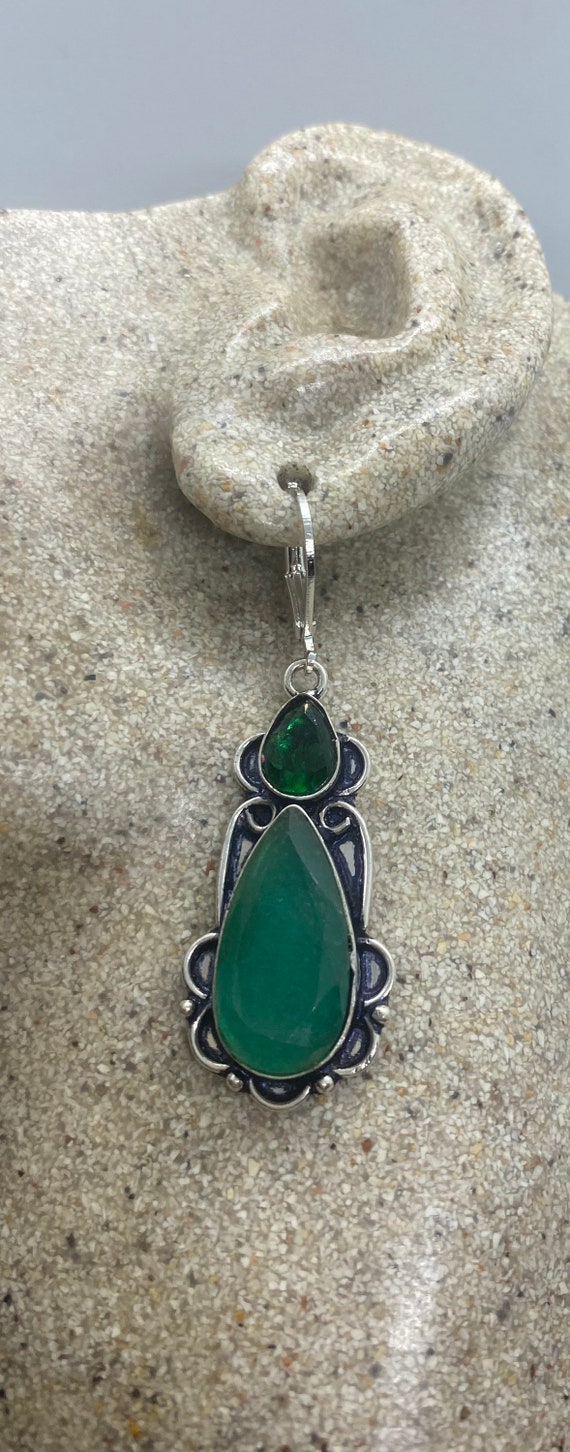 Vintage Genuine Raw Emerald Gemstone Filigree Ster