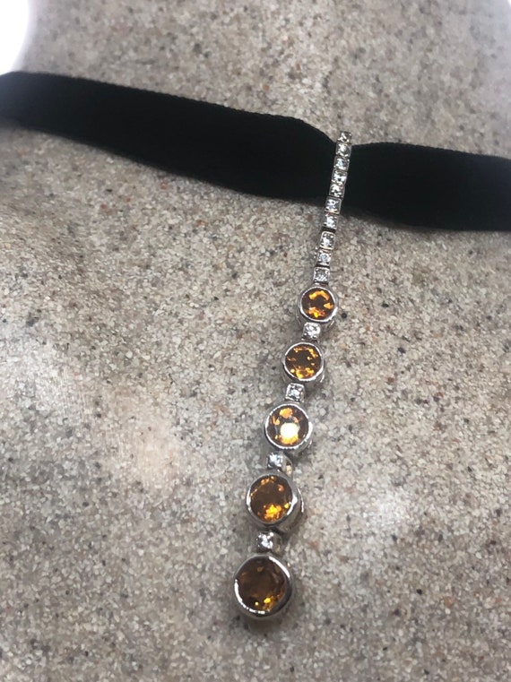 Vintage Handmade Sterling Silver Golden Citrine P… - image 10