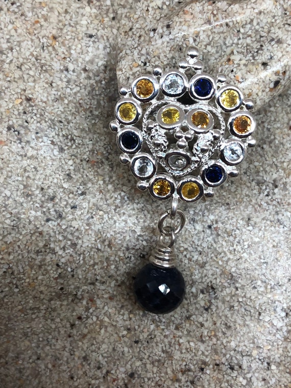 Orecchini in argento sterling 925 cuscino citrino 7 mm pietre