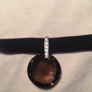 Vintage Handmade 925 Sterling Silver  Smoky Quartz Pendant