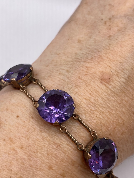 Vintage Gold Bracelet | Purple Color Change Alexan