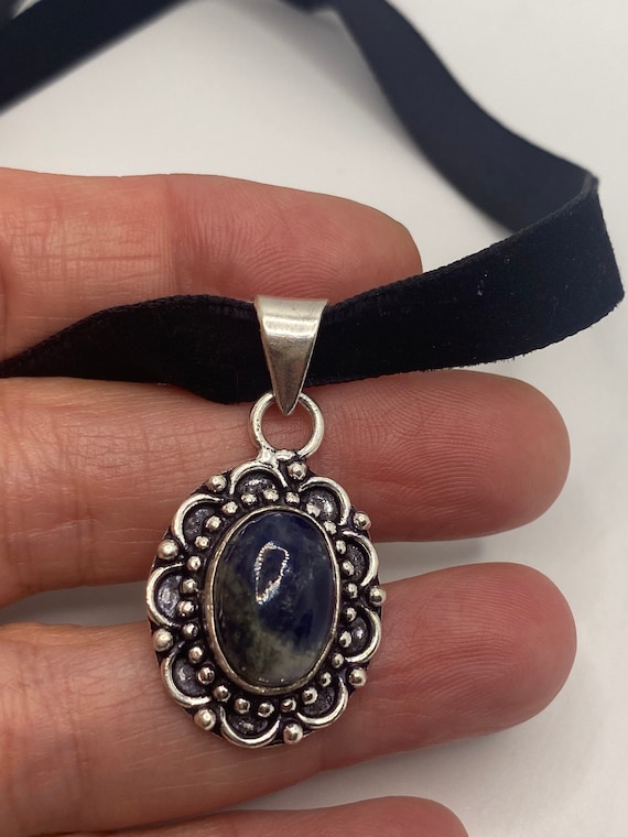 Vintage Blue Lapis Choker Necklace - image 7