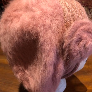 Vintage Wool angora 10 in Beret Hat image 4