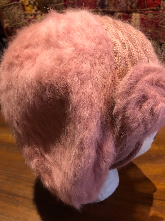 Vintage Wool angora 10 in Beret Hat - image 4