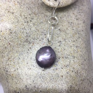 Vintage Genuine Pearl Sterling Silver Flower Dangle Earrings