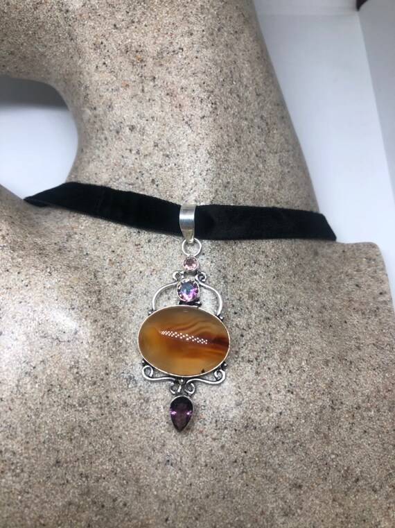 Vintage Handmade Gothic Styled Silver Finished Ge… - image 6