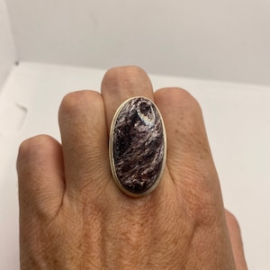 Vintage Purple Genuine Chourite Ring