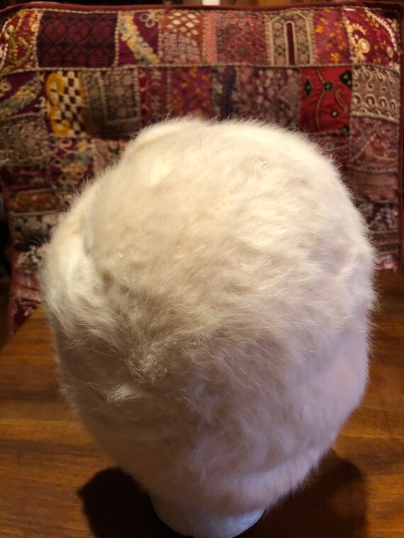 Vintage Wool angora 10 in Beret Hat - image 5