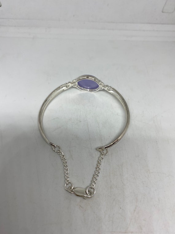 Vintage Purple Jade Tennis Bracelet in 925 Sterli… - image 4