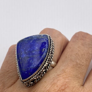 Vintage Blue Genuine Lapis Lazuli Ring