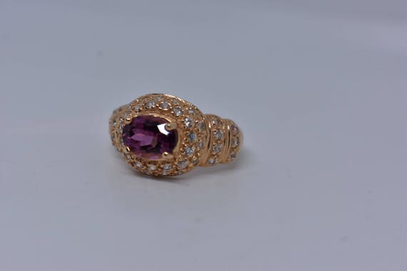 Vintage Bohemian Rhodolite Garnet White Sapphire … - image 4