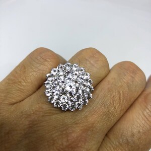 Vintage Genuine Aquamarine 925 Sterling Silver Ring