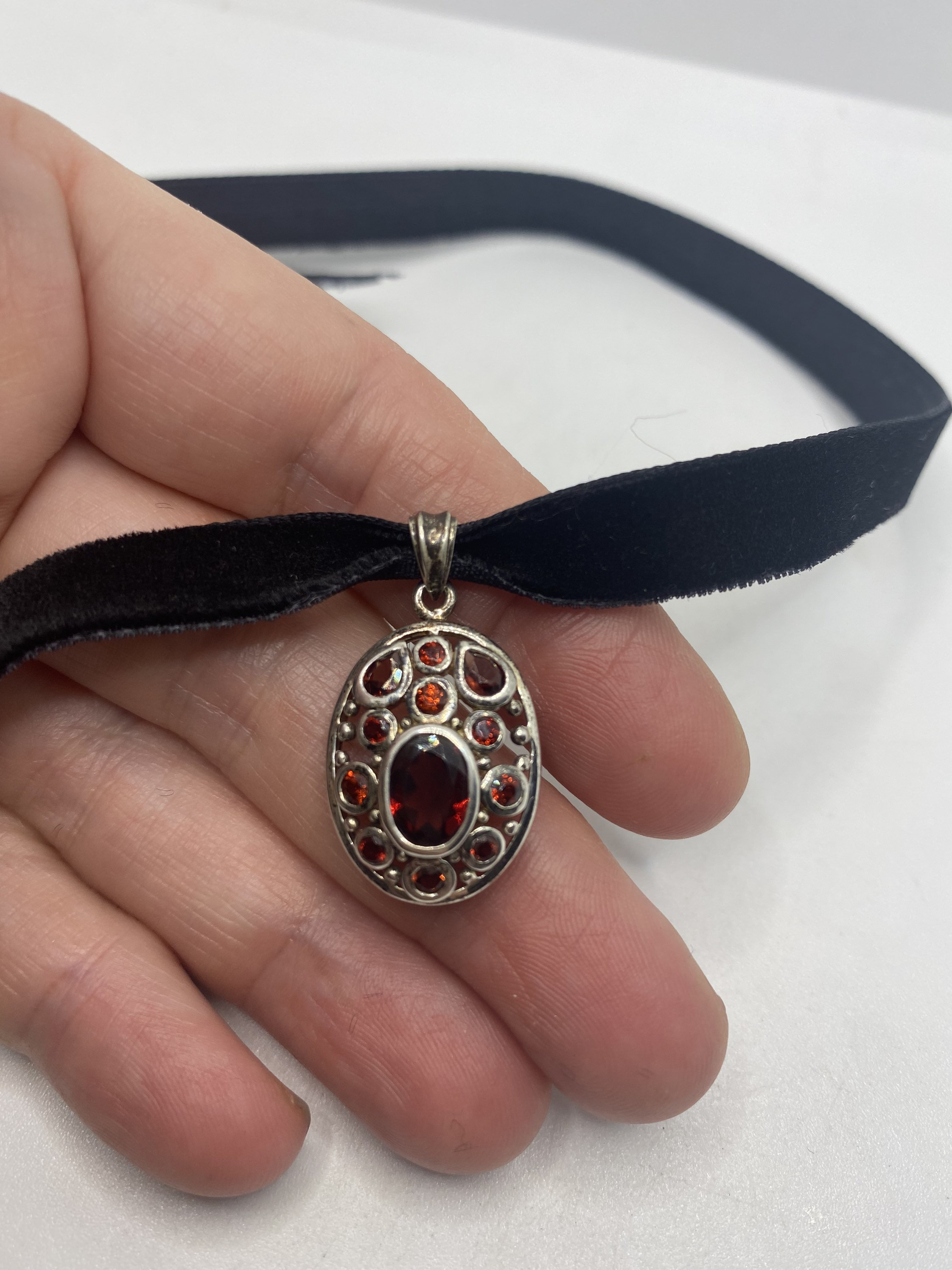 ヴィンテージ ハンドメイド 925 スターリングシルバー 本物の