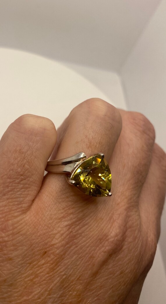 Vintage Golden Citrine 925 Sterling Silver Cockta… - image 2