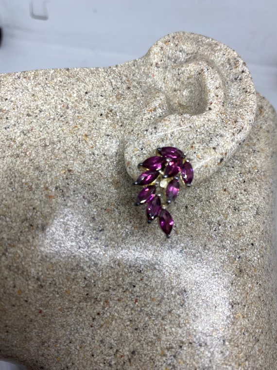 Vintage Handmade Sterling Silver Genuine tourmaline Earrings
