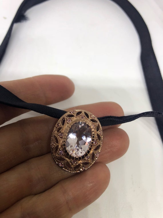 Vintage Handmade Rose Gold Sterling Silver pale Pi