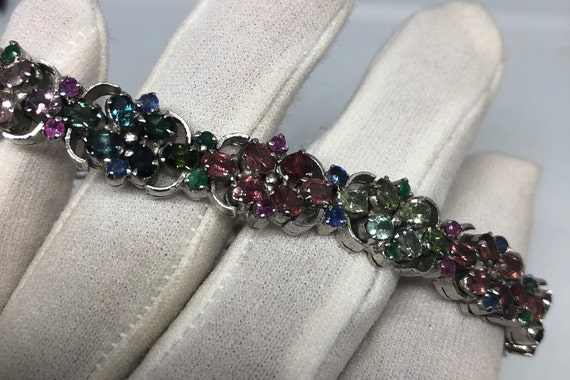 Vintage Handmade Watermelon Tourmaline  in 925 St… - image 8