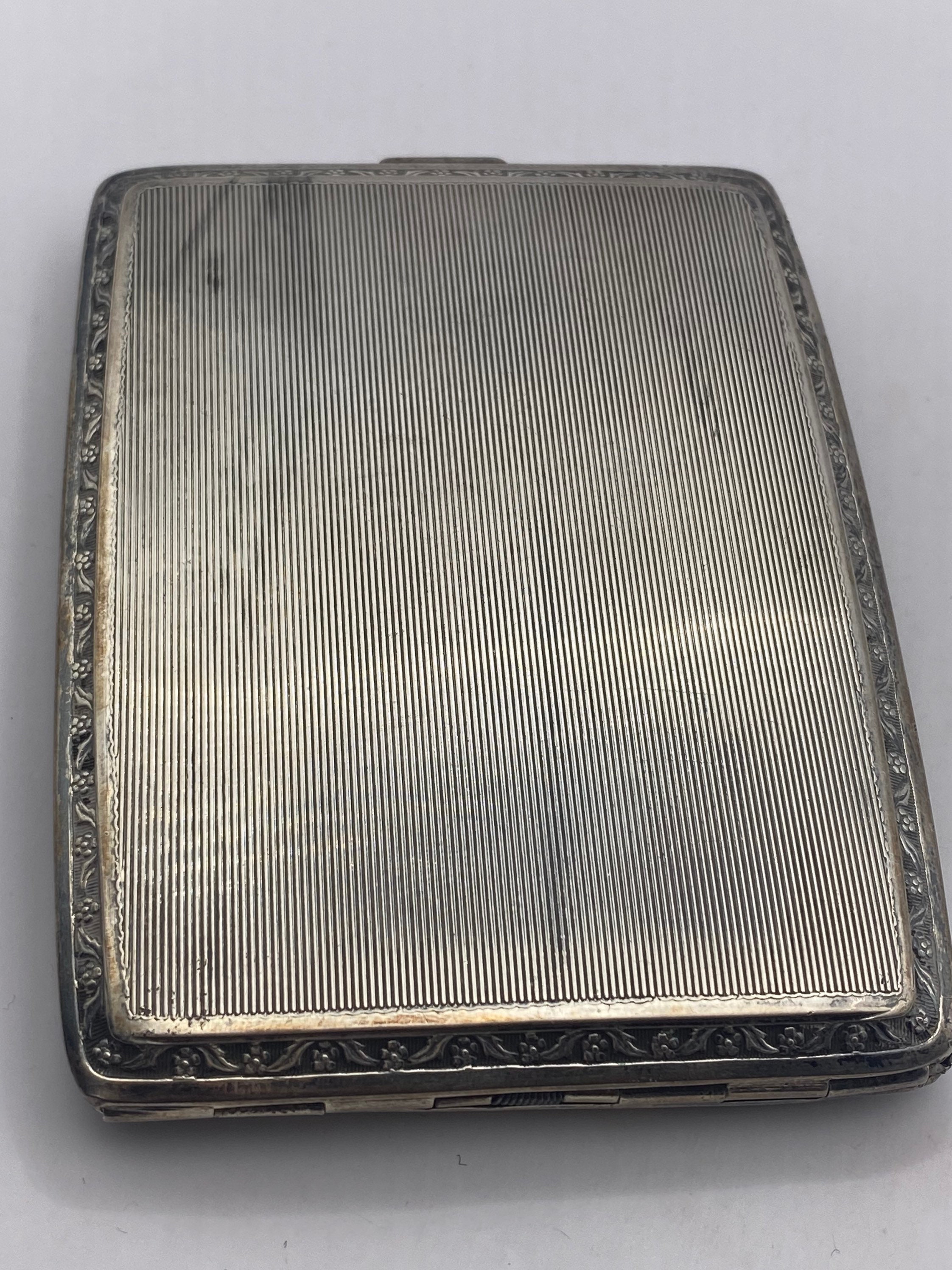 Vintage Sterling Silver 925 Antique Cigarette Box