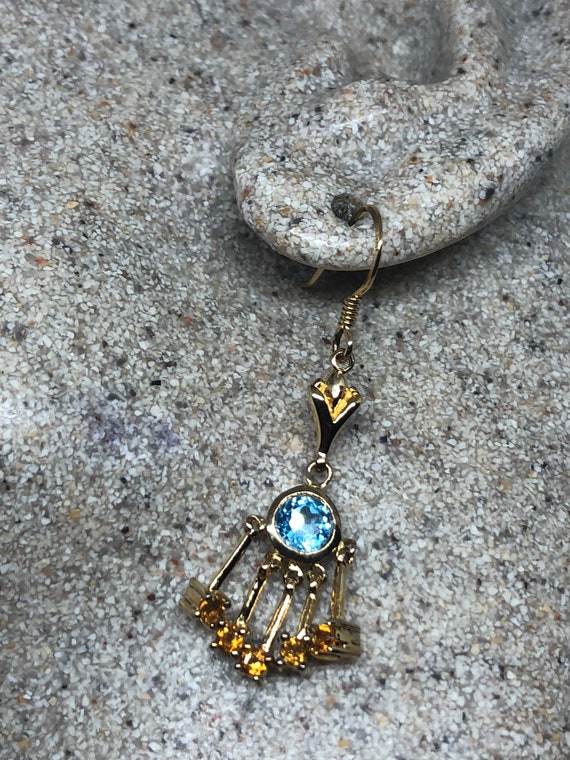 Vintage Genuine Blue Topaz Citrine Blue Topaz Gems