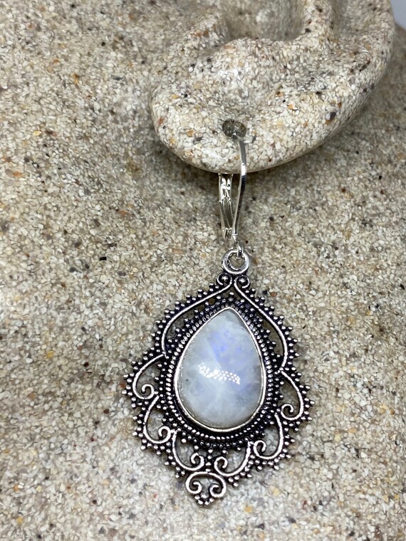 Orecchini Pendenti A Forma Di Rana In Argento 925 Con Pietra Di Luna - Chiusura A Leva - Regalo Donna - 4