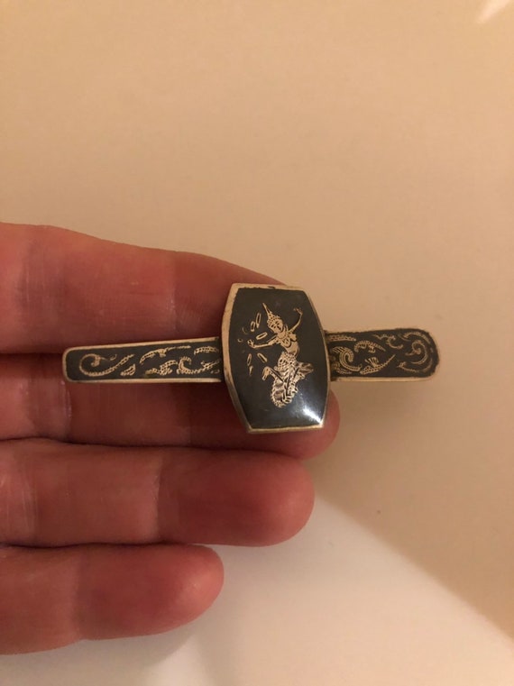 PINCE CRAVATE ROYAUME de Siam (Thaïlande) ARGENT Massif