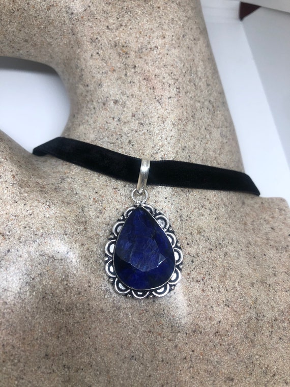 Vintage Tibetan Lapis Choker Necklace. - image 2