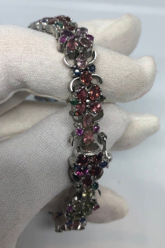 Vintage Handmade Watermelon Tourmaline  in 925 St… - image 3