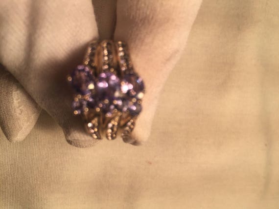 Vintage Handmade Blue Tanzanite and Iolite Settin… - image 8