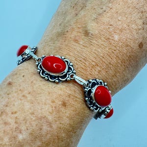 Vintage Red  Toggle Bracelet