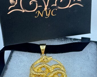 Vintage Stainless Steel Snake Choker Necklace