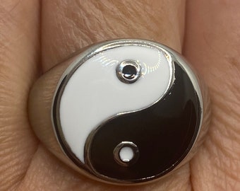 Bague homme gothique vintage Yin Yang