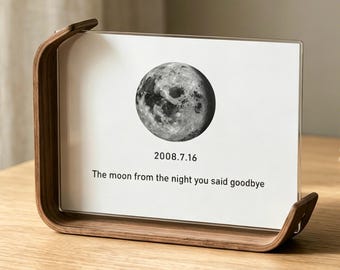 Custom Sympathy Moon Phase Memorial Wood Picture Frame, In Loving Memory Acrylic Plaque, Personalized Remembrance Gift, Loss Of Mother