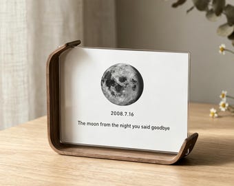 Custom Sympathy Moon Phase Memorial Wood Picture Frame, In Loving Memory Acrylic Plaque, Personalized Remembrance Gift, Loss Of Mother