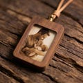 Personalized Wood Car Charm Photo Ornament | Custom Rearview Mirror Picture Frame | Gift for Husband Boyfriend, Fathers Day Gift from Kids