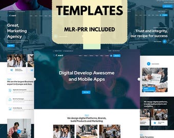 15 Canva Website Template Pack | Canva Website Bundle | Portfolio, Business, Food & Product Website Templates | PLR MRR | No Coding