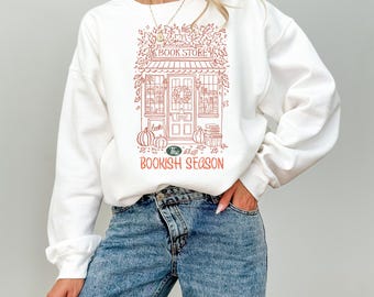 Bookstore Vibes Sweatshirt: Cozy Cotton-Blend Crewneck for Book Lovers