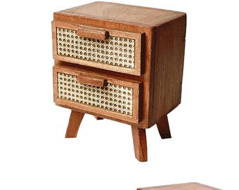 SVG file dollhouse MCM bedside table, 1:12 scale, laser cut file