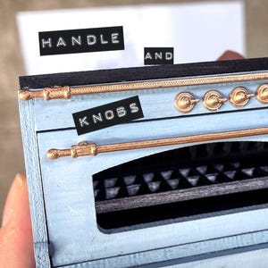 STLファイル ドールハウス用ストーブノブ＆オーブンハンドル、3Dプリント