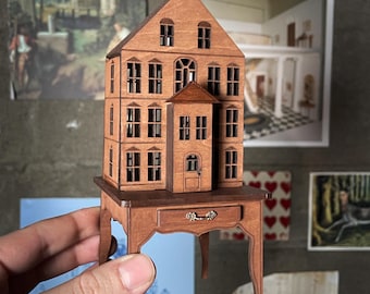 SVG file dollhouse cabinet with removable front, 1:12 scale, laser cut file
