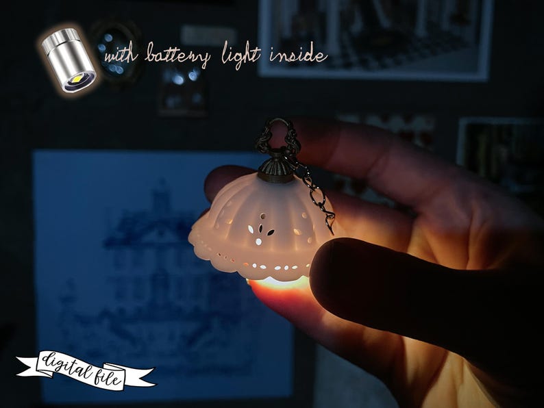 STL File Dollhouse Hanging Pendant Light, 1:12 Scale, 3d Resin Printing ...
