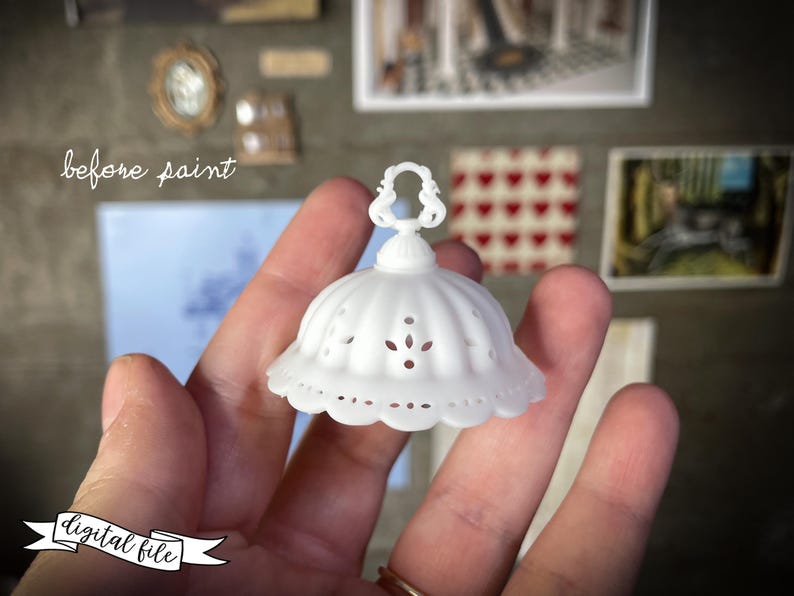 STL File Dollhouse Hanging Pendant Light, 1:12 Scale, 3d Resin Printing ...