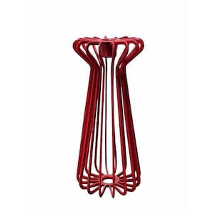 Ikea Trådig Candlestick, Ehlen Johansson 1999, Candlestick Holder, Red Metal Candlesticks, Vintage IKEA Design