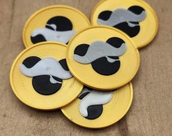 3D Printed Gold Coins for Disney Cruise Pirate Night, Fish Extender, Pixie Dust Gift, DCL