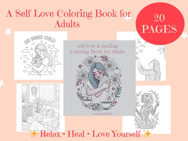 Self Love Coloring Book Printable for Adults-healing - Mindfulness Self ...